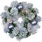 10" Blue Pinecone Christmas Wreath Unlit Holiday Decor with Ornaments & Greenery